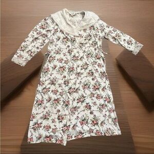 Vintage 90's Victoria’s Secret Gold Label Floral Robe 100 Cotton M L Cottagecore